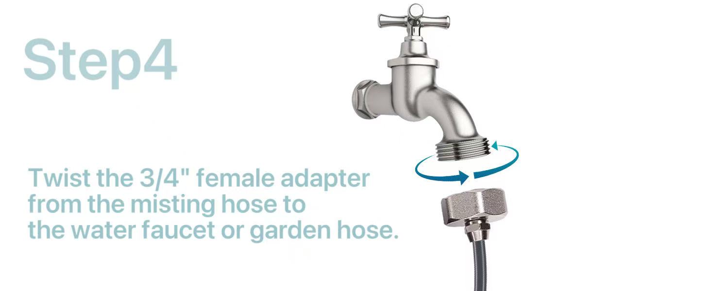Vertical Misting System With female adapter