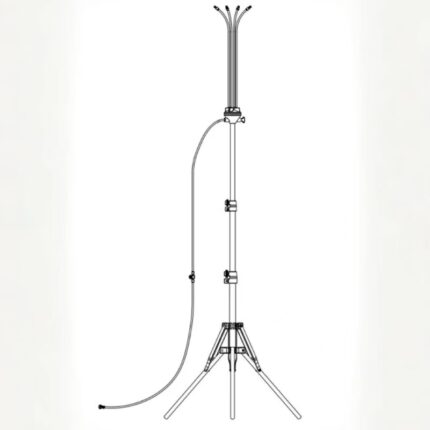 Height-Adjustable 5.3-foot Vertical Misting System for Outdoor Cooling