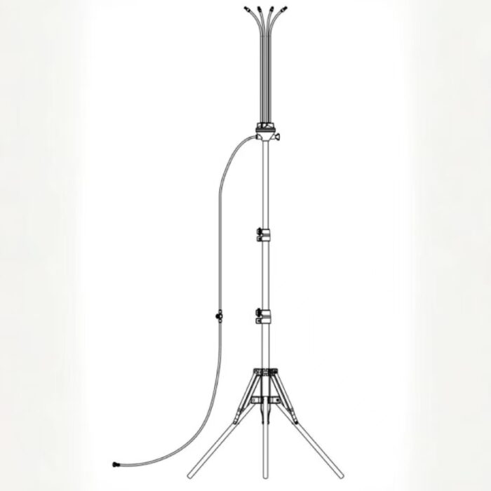Height-Adjustable 5.3-foot Vertical Misting System for Outdoor Cooling