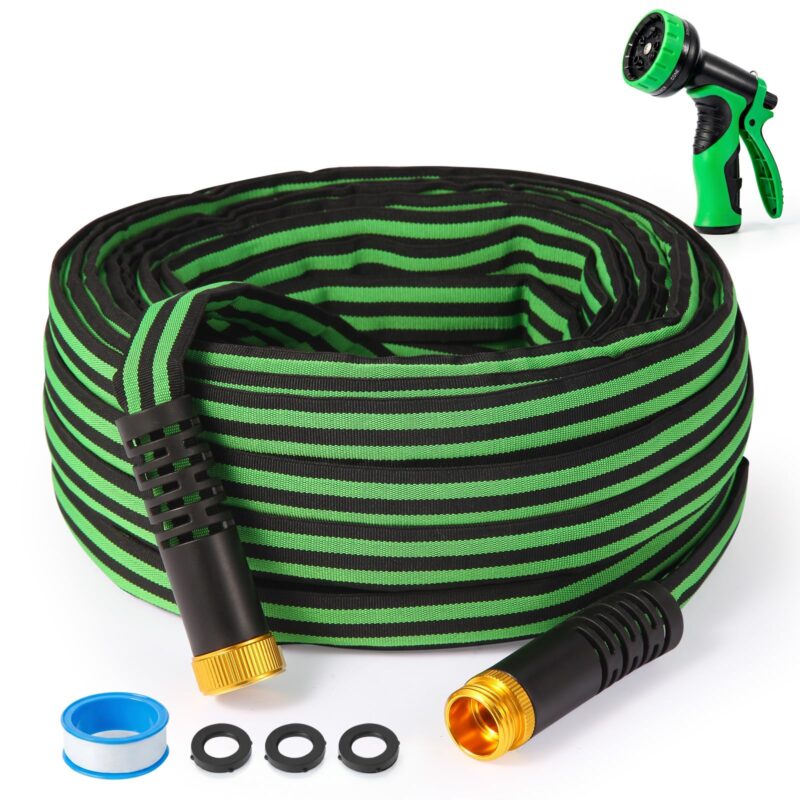 burst-proof flat garden hose wholesale product display