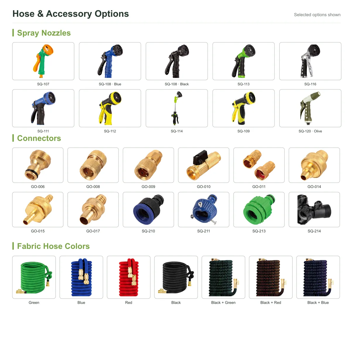 Garden hose styles