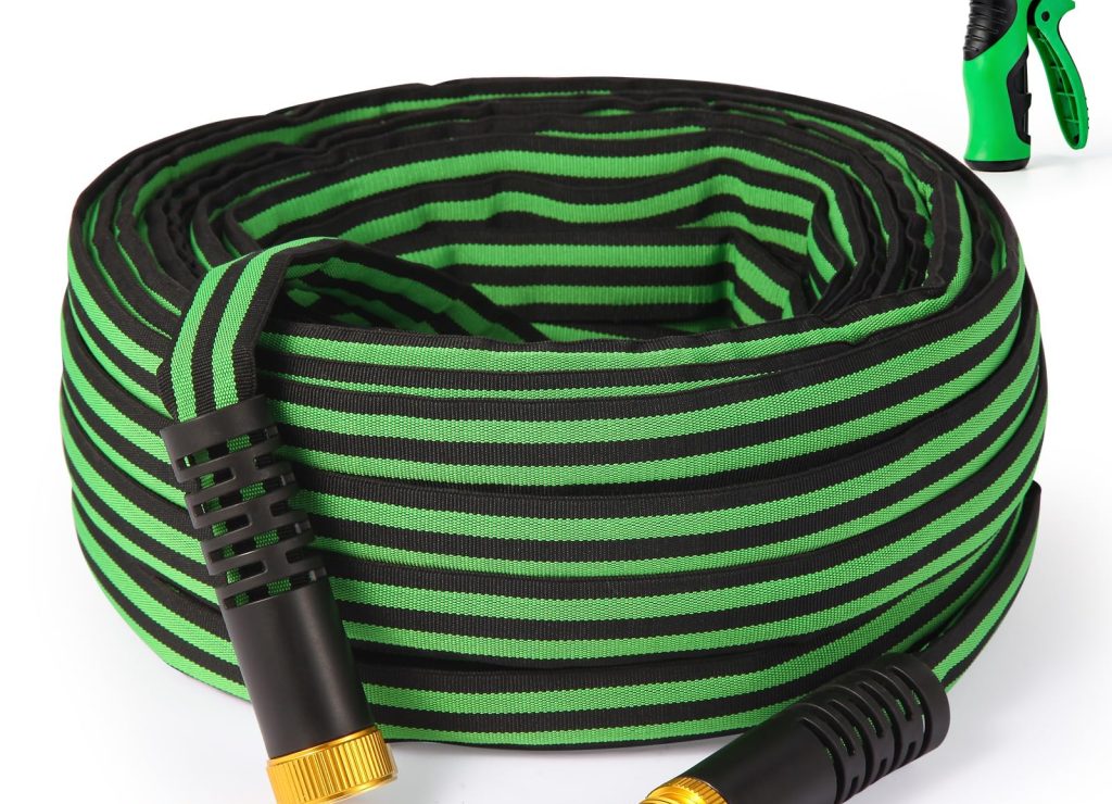 burst-proof flat garden hose wholesale product display