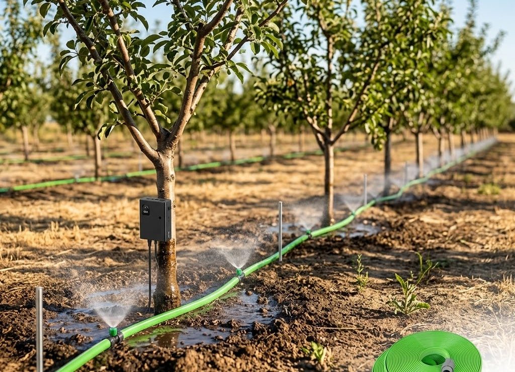 How Spaced Micro-Spray Hoses Feed Trees and Starve Weeds