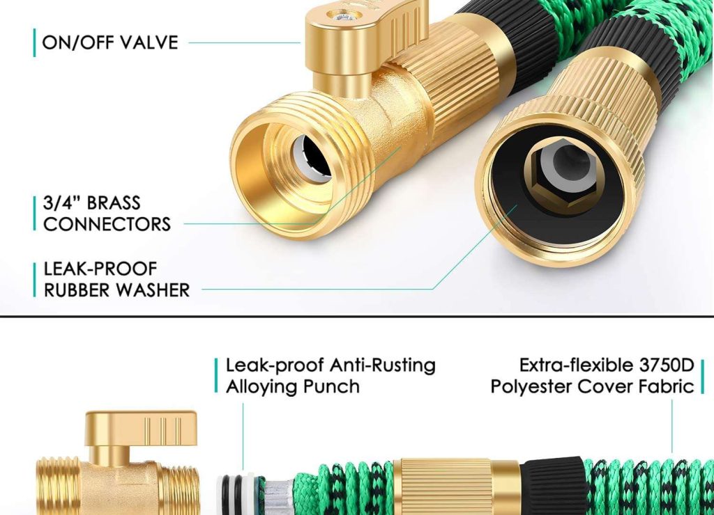 garden hose with brass connector